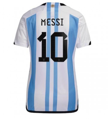 Argentina Lionel Messi #10 Hemmatröja Dam VM 2022 Korta ärmar